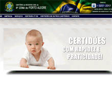 Tablet Screenshot of cartorio4zona.com.br